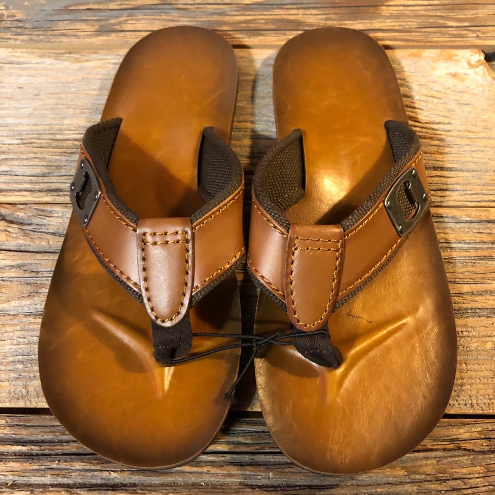 🍺🌞😎 Genuine Leather Sandals with Bottle Openers